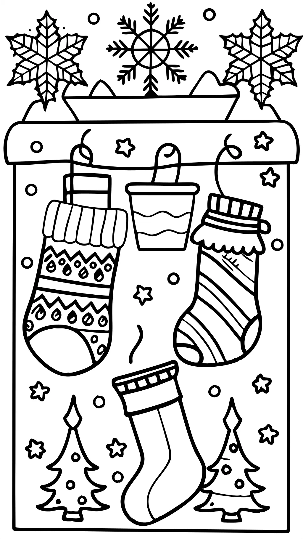 christmas stockings coloring pages